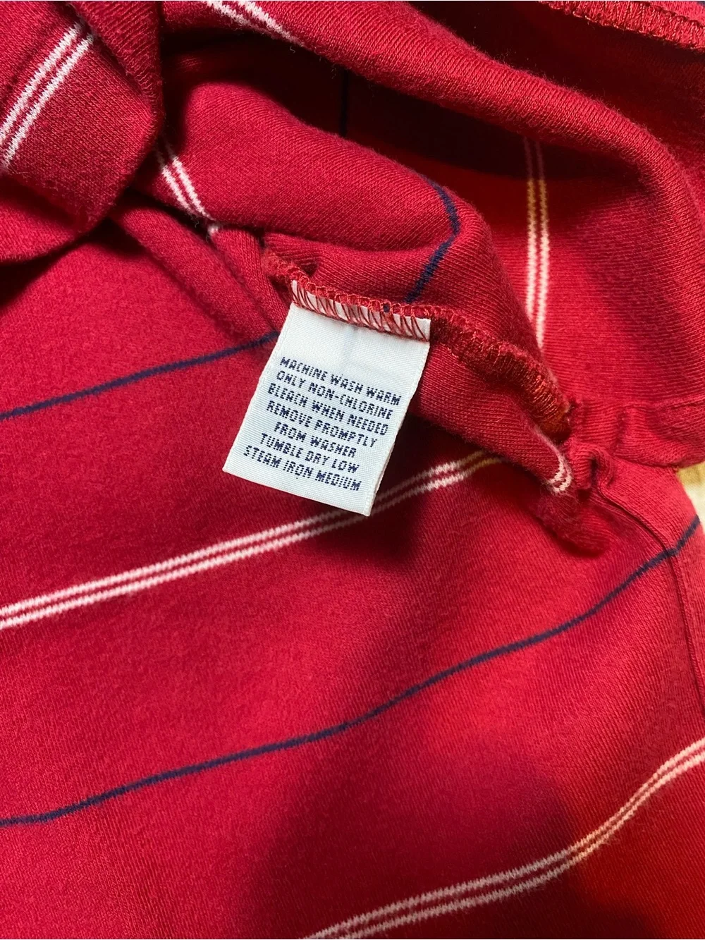 Ralph Lauren Red Polo with White Stripe Detail Sz-XL